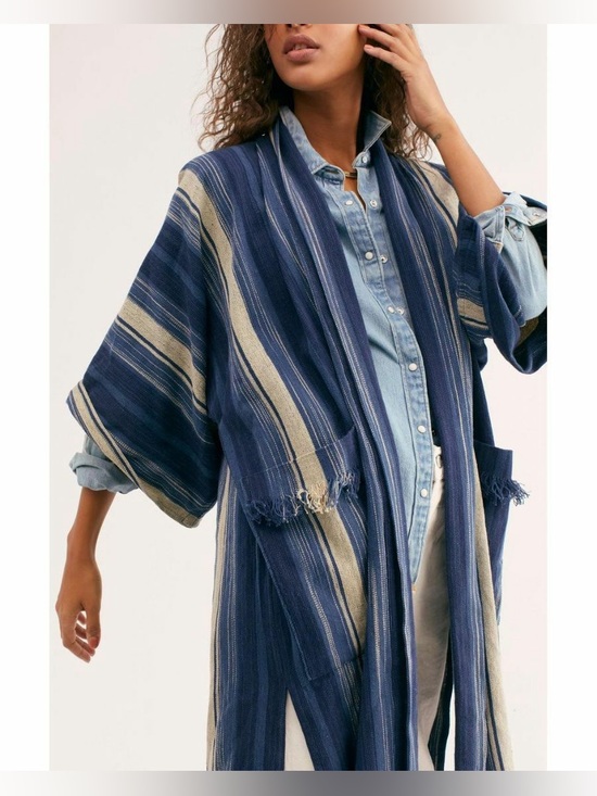 Free People Sweaters - Free People - NWT Odyssey Striped Open Kimono Lightweight Cardigan Size Onesize